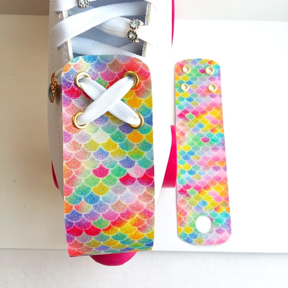 rainbow Glitter Roller Skate Toe Guards